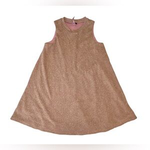 Shimmery Sparkle Champagne Pink Sleeveless A-Line Dress